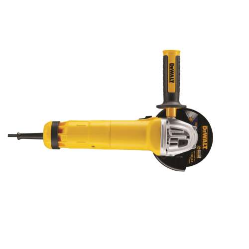 DeWalt DWE4217 125mm sarokcsiszoló, sárga és fekete színben, oldalsó fogantyúval