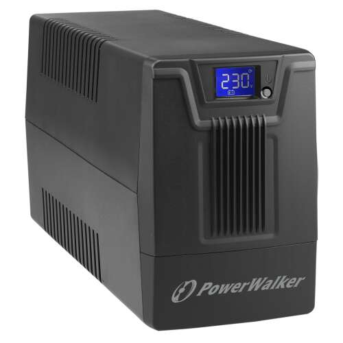 PowerWalker VI 600 SCL 600VA / 360W Line Interactive UPS, schwarz, Vorderansicht