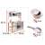 LULILO wooden play kitchen dimensions, 85 cm high, 68 cm wide, 25.5 cm deep, pot and pan included