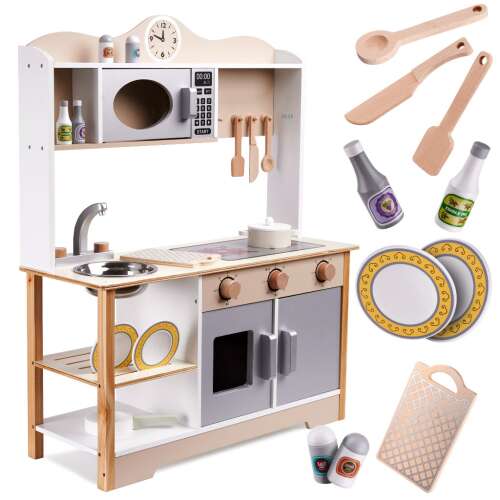 Bucatarie din Lemn MDF pentru Copii Little Chef RoHS™ Multifunctionala