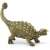 Schleich Ankylosaurus dinosaur figure, green, armored, side view