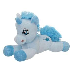 Blue plush unicorn, 20 cm, Unikornis fekvő plüssfigura - Plush Toy