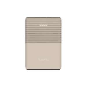 Terratec P 50 Pocket Power Bank 5000mAh, kolor piaskowy, widok z przodu - Terratec