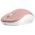 Natec Toucan wireless mouse, white and pink, side view