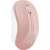 Natec Toucan wireless mouse, white and pink, side view