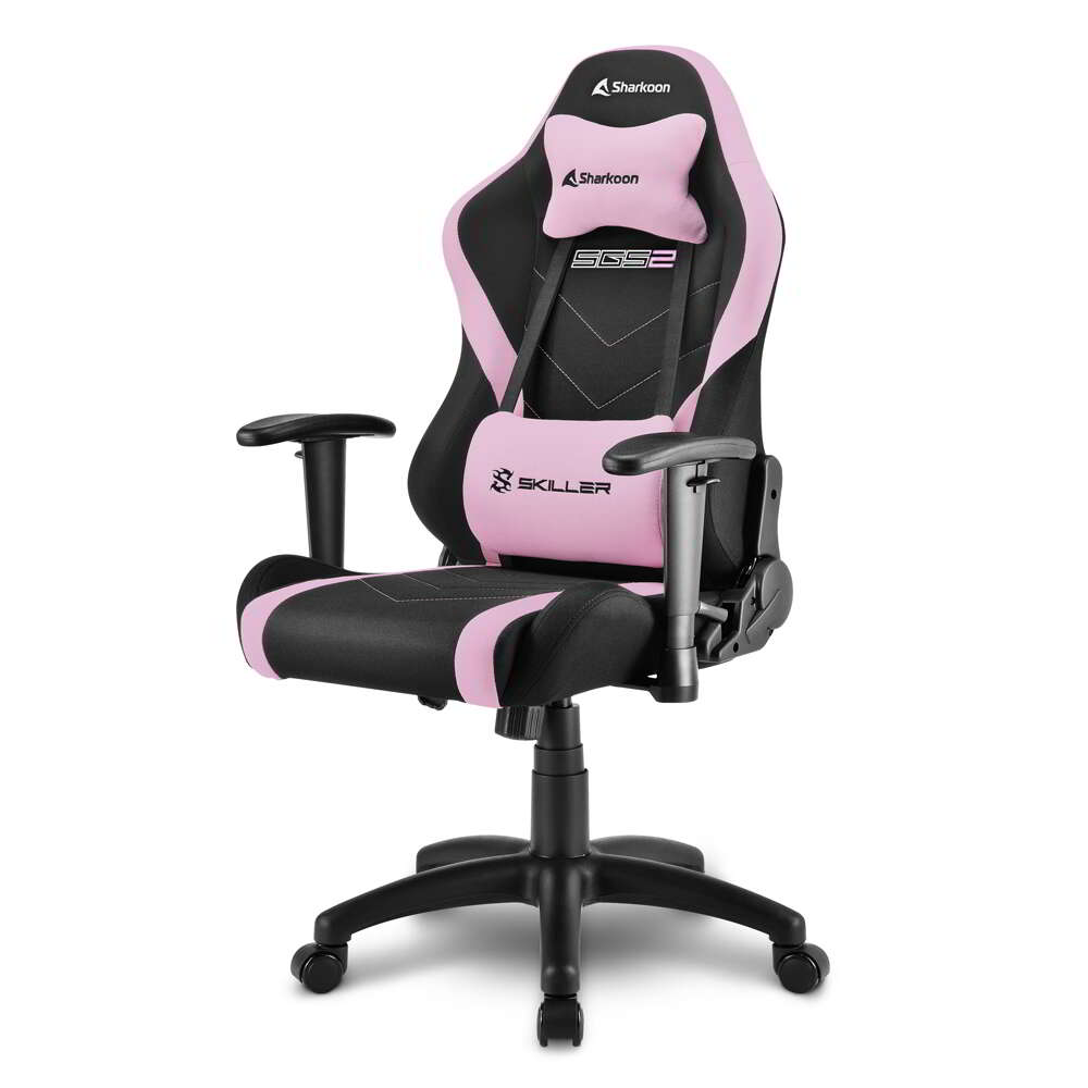 Sharkoon skiller sgs2 jr gyermek gamer szék - fekete/rózsaszín