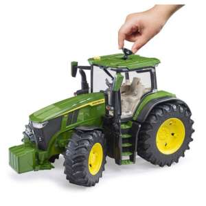 Bruder John Deere 7R 350 Ciągnik zabawek, skala 1:16, zielony, z otwieraną maską i drzwiami - Model, makieta