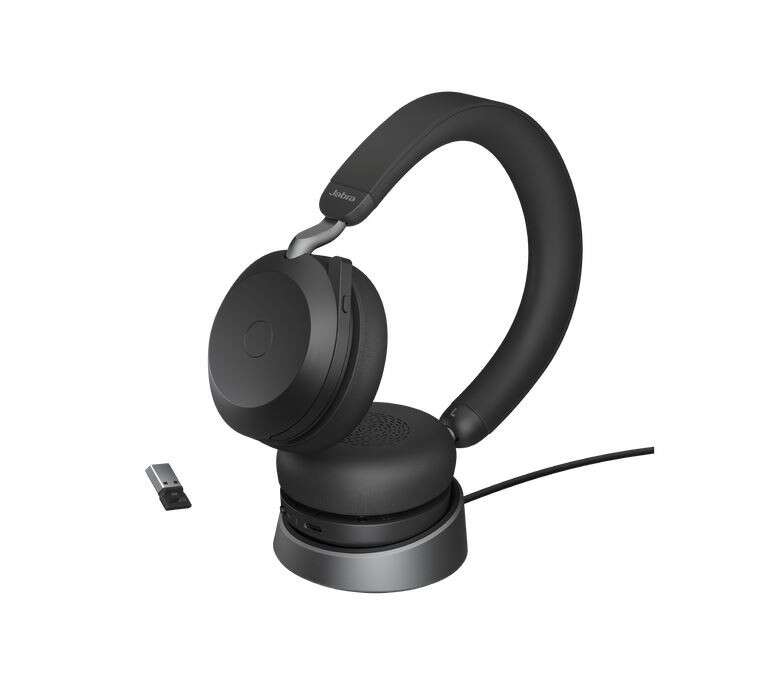 Jabra evolve2 75 wireless headset - fekete