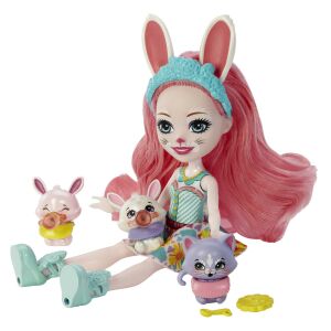Stavebnica Enchantimals Baby Najlepší priatelia – Bree Bunny & Twist 143366063 - Mattel Baba