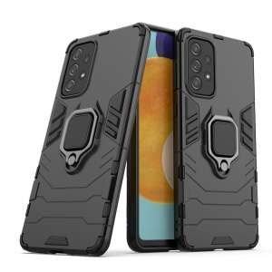 Black Ring Armor hybrid case with magnetic holder for Samsung Galaxy A73 - Phone Case