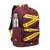 RivaCase Erebus 13,3 hüvelykes laptop hátizsák piros színben, sárga veszély szalag mintával, oldalsó zsebben vízzel