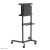 Front view of NewStar mobile TV cart with adjustable height and shelf.