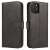 Black leather wallet case for Samsung Galaxy A73 with stand function