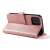 Rose gold leather wallet case for Samsung Galaxy A73 with stand function