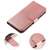 Rose gold leather wallet case for Samsung Galaxy A73 with stand function