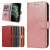 Rose gold leather wallet case for Samsung Galaxy A73 with stand function