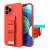 Red silicone phone case with adjustable strap