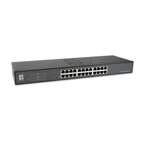 LevelOne GEU-2431 Switch Gigabit Ethernet cu 24 porturi vedere din față