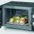 Severin microwave oven interior with vegetable dish