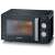 Severin MW 7762 black microwave oven with grill function, food inside