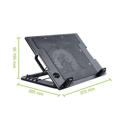 Techly ICOOL-CP12TY 17,3" Laptop hűtőpad , fekete