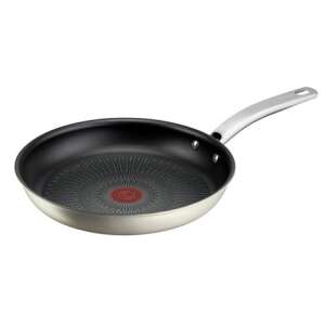 Tefal Impact 30cm non-stick frying pan with titanium coating, silver and black, with stainless steel handle - Cookware & bakeware