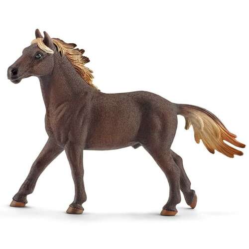 Schleich Mustang Stallion Figure, brown horse figurine, wild horse toy