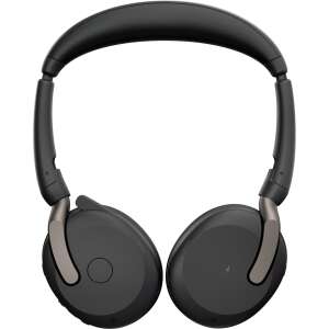 Jabra Evolve2 65 Flex Duo (UC) Wireless Headset - Black, front view - Jabra Headphone