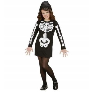 Csillogó Csontváz Jelmez Lányoknak - 128 cm