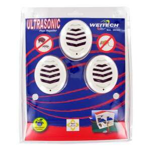 Weitech Ultrasonic Pest Repeller 45m², 3 pcs/pack /mains powered