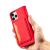 Kézben Tartott Piros iPhone 12 Pro Max Tárca Tok Kártyával