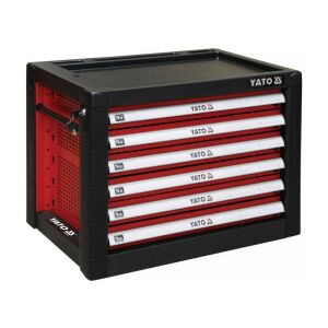 YATO 6 fiókos szerszámos szekrény, piros és fekete - Yato
