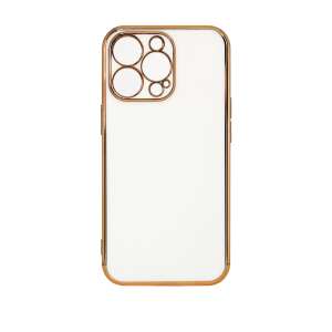 White iPhone case with gold frame, Lighting Color Case - Xiaomi Phone Case