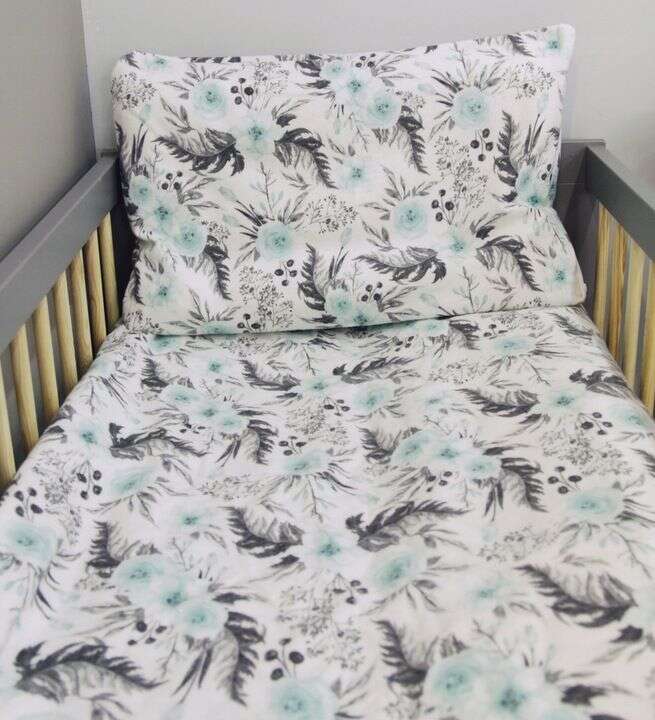 Maja prémium kétrészes flanel Ágyneműhuzat 90 x 120cm - Rózsa - f...