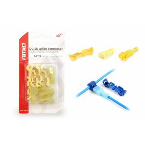 Set 5 conectori electrici rapizi AMiO tip T, 4-6mm², 24A - AMiO Becuri auto