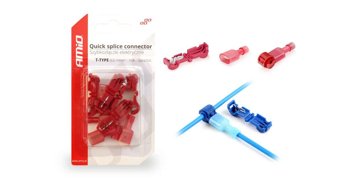 Elektrické spojky pre rýchle spoje typu T 0,5 - 1mm2, 10A, 5 ks blister 133955792