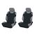 Univerzális fekete-szürke autóülés huzat - Bumbac - 2 darabos szett