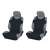 Fekete és szürke autó üléshuzatok, 2 db-os szett, első ülésekhez