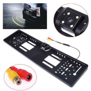 Rendszámtábla tartó tolatókamerával, IR éjjellátó funkcióval, 170 fokos látószög - Tolatókamera