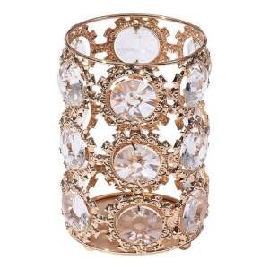 Goldener und Kristall-Make-up-Pinselhalter, Organizer für Make-up-Pinsel, Diamant-Design, luxuriöser Make-up-Organizer - Make-up-Pinsel & Bürste