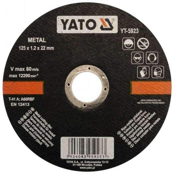YATO Vágókorong fémre 125x1.2x22