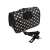 Black and colorful polka dot pet carrier with adjustable shoulder strap