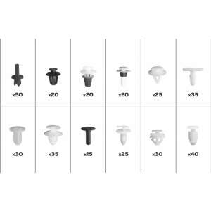 Set de cleme din plastic pentru tapițeria auto, 345 bucăți, Neo Tools 11-953 - Elemente de fixare a caroseriei vehiculului