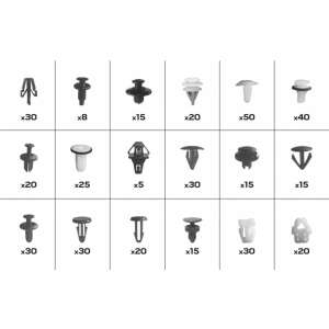 Set de cleme Neo Tools 11-956 pentru autoturisme Honda, 418 bucăți, multicolor, sortiment de diferite tipuri de cleme - Elemente de fixare a caroseriei vehiculului