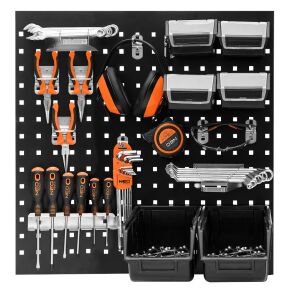 Neo Tools 84-500 szerszámtartó fal, acél, 60x60x2cm, Fekete