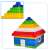 Diplo 3D Constructor 233 building blocks set, colorful plastic blocks, includes cars, people, windows, doors, and trailers