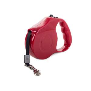 Červená automatická vodítko pre psa s blokovacou funkciou, 5m dlhé, 15kg kapacita - Chov zvierat