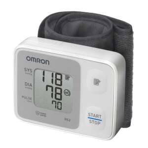 Omron RS2 Blutdruckmessgerät für das Handgelenk mit Manschette, digitalem Display und Start-/Stopp-Tasten - Omron