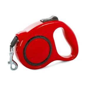 Červené automatické vodítko pre psa s funkciou uzamknutia, 5m, nosnosť 15kg - Chov zvierat