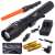 Bailong tactical flashlight kit with accessories, including batteries, charger, and car charger